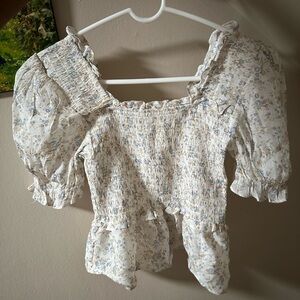E and M floral print top/blouse .